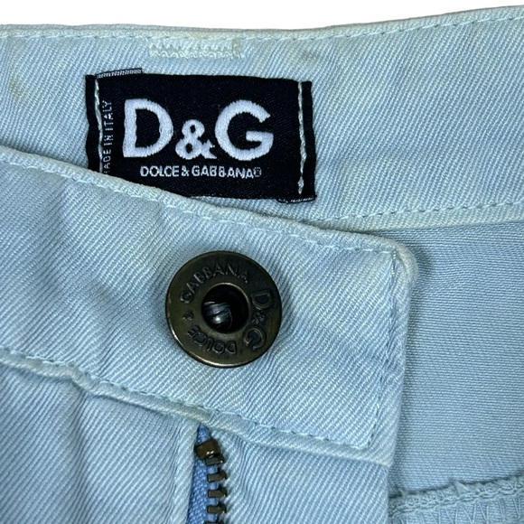 Dolce & Gabbana Denim A-Line Mini Skirt - Distressed - Light Blue - US 6 W28 IT4 - Picture 12 of 16